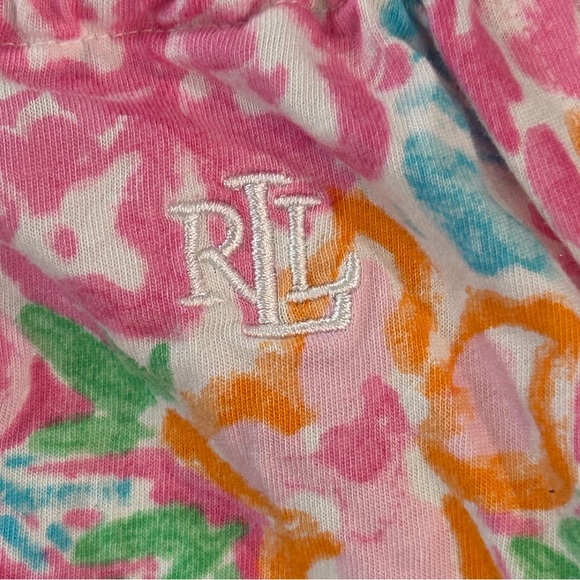 Lauren Ralph Lauren Monogrammed Sleepwear Pink Floral Ruffle Hem Nightgown XL - Picture 5 of 10